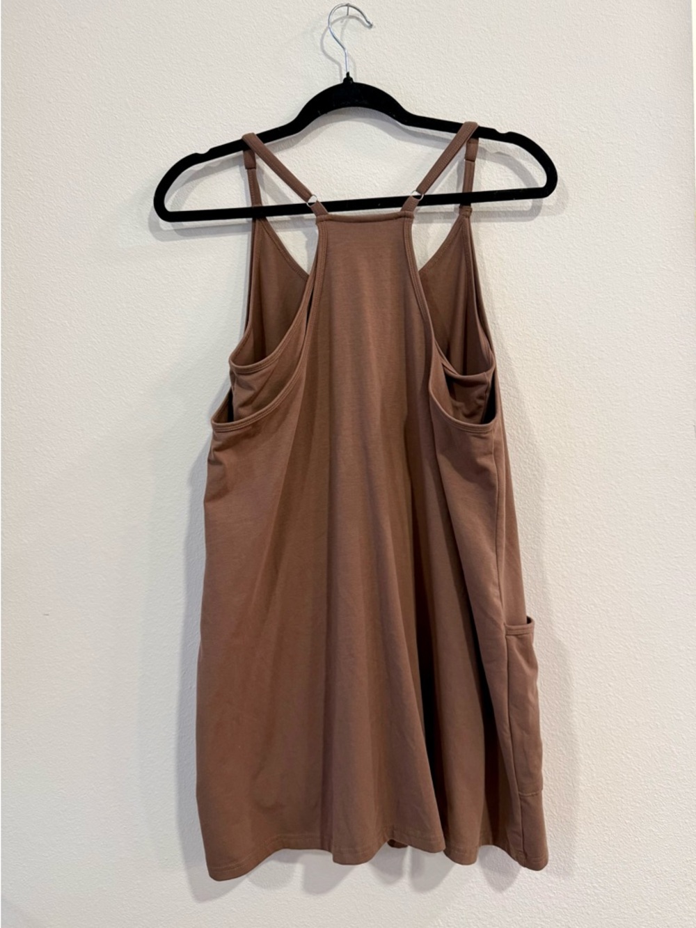 Brown Racerback Pocket Tank Dress - Picture 2 of 2